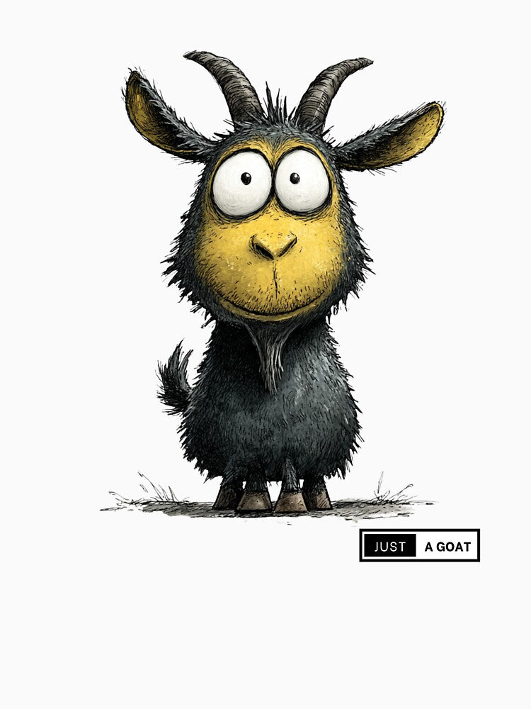 Funny cartoon goat - Just a goat design by CleanDecor