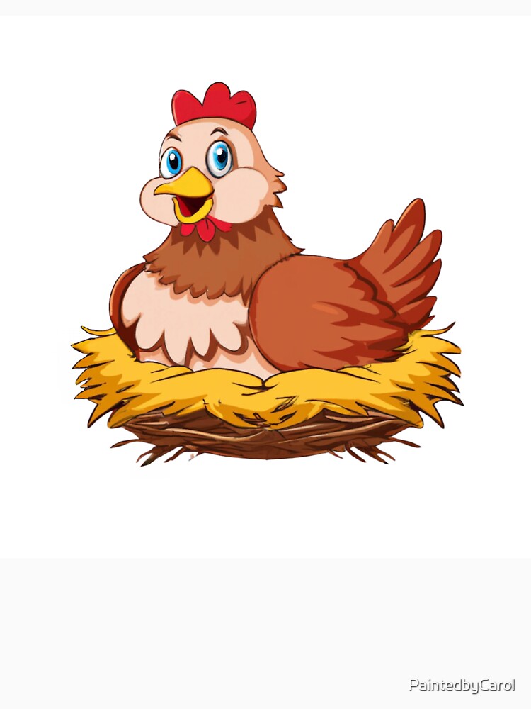 Cute Cartoon Chicken by PaintedbyCarol