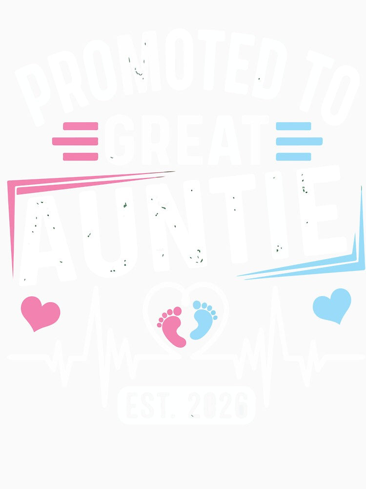 Promoted To Great Auntie Est 2026 Soon To Be Auntie Baby Announcement Gift by kiralynstration