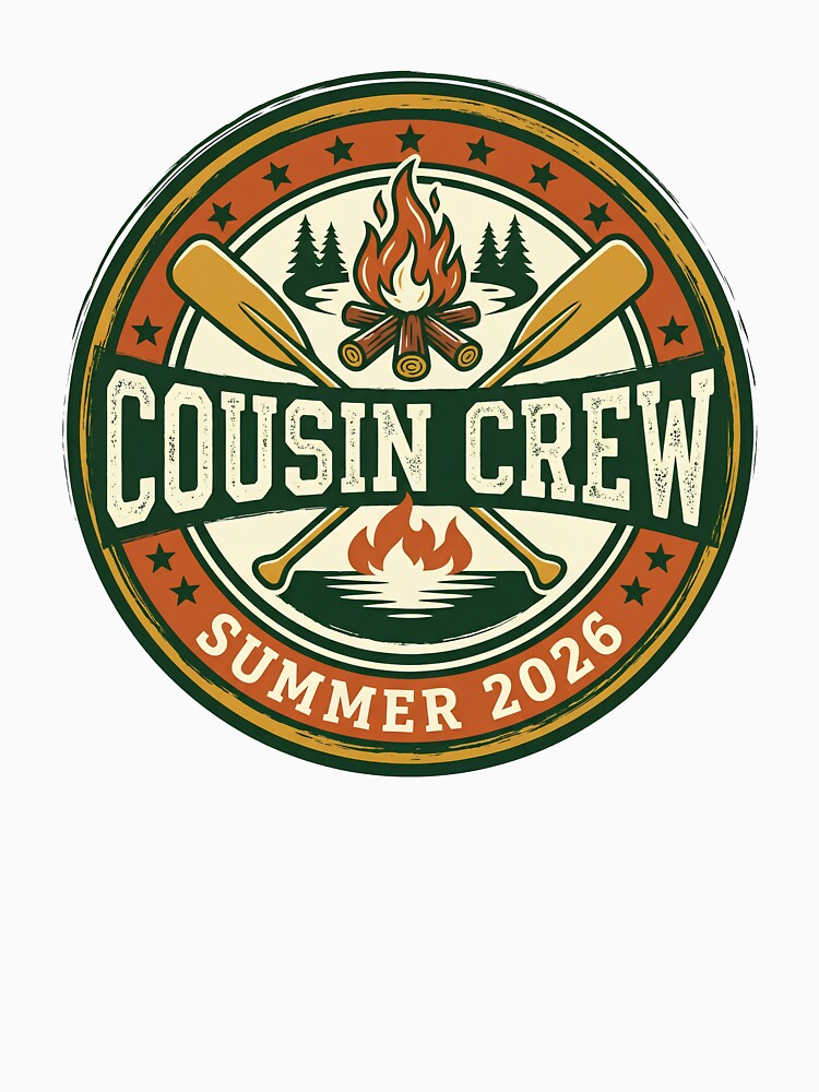 Cousin Crew Summer 2026 Family Vacation Matching Retro Beach Design by get55shirt