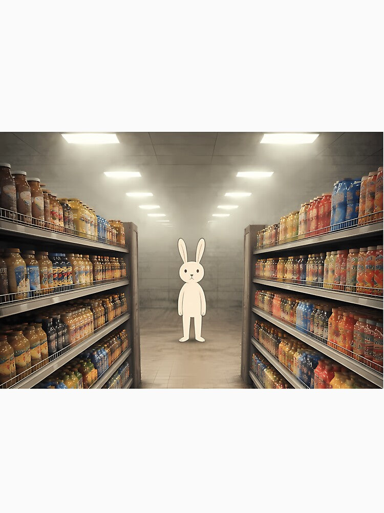 Lost Bunny In The Liminal Space Grocery Aisle by qnvpewhwim55