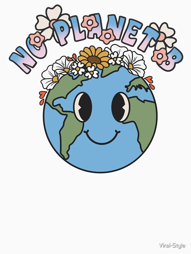 No Planet B Vintage Boho Retro Style Environmental Earth Day Climate Activists Design by Viral-Style