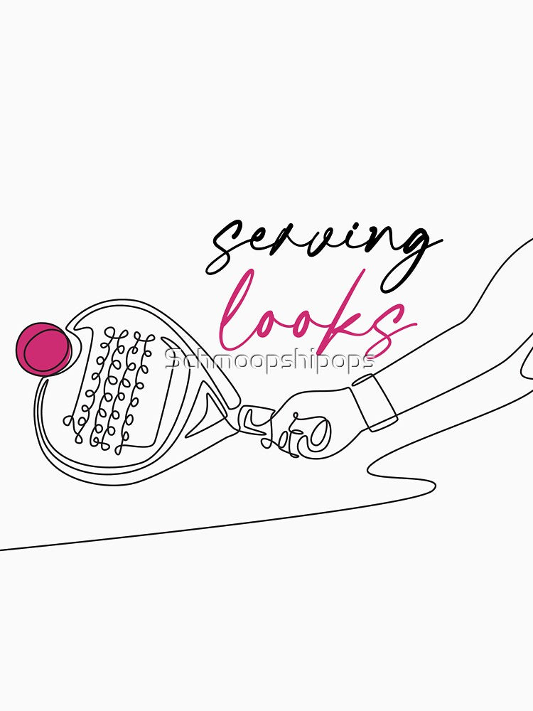 Serving Looks – Minimalist Padel Artwork by Schmoopshipops