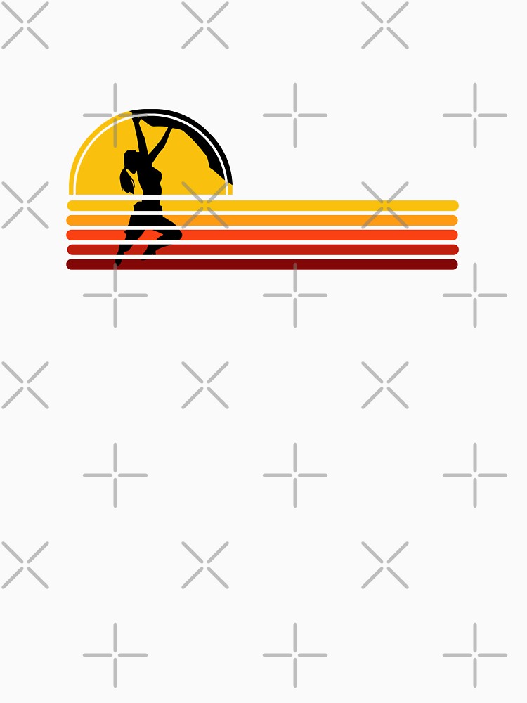 Woman Bouldering Rock Climbing - Yellow Sunset by HeatherPore