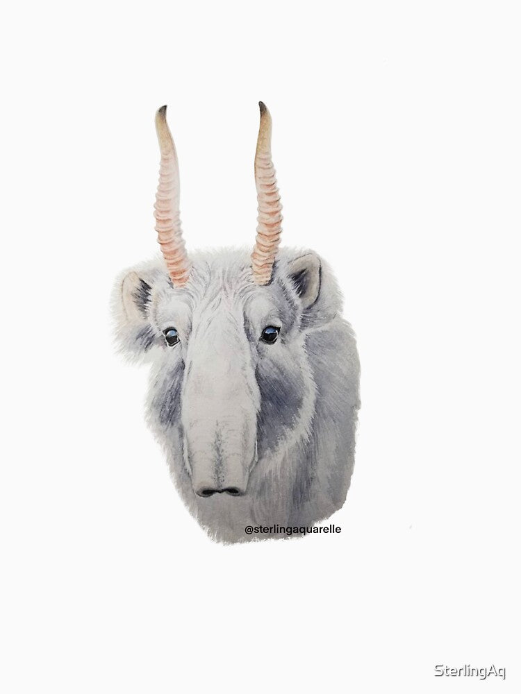 Watercolor Saiga Painting by SterlingAq