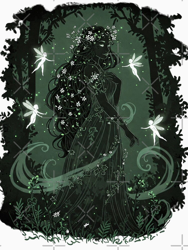 Whimsical Forest Spirit Nocurnal Lady by PixCthulhu