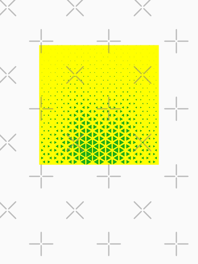 Modern Yellow and Green Halftone Triangle Gradient Pattern by PixelParinda
