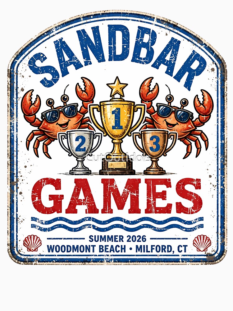 Sandbar Games Summer 2026 Funny Beach Crab Trophy Family Vacation Coastal Retro by CutOutIdols