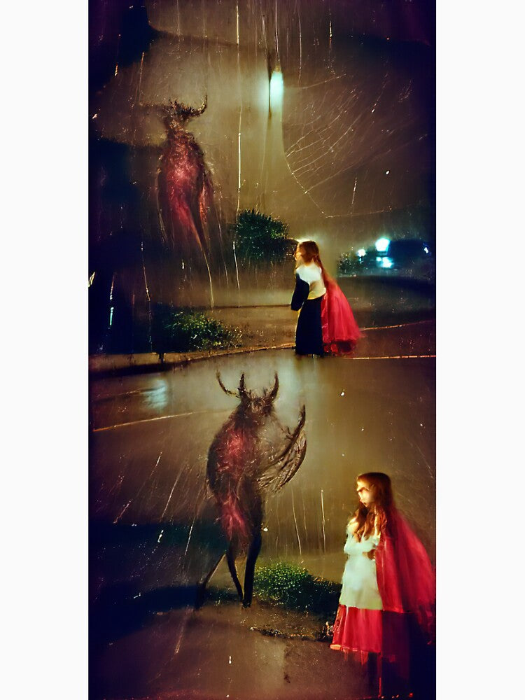 A girl meeting the devil in the rain at night (#2) by kiertwice