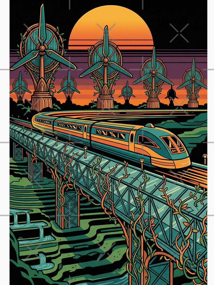Solarpunk Future City Eco Utopia Sunset by LIVE_FREE