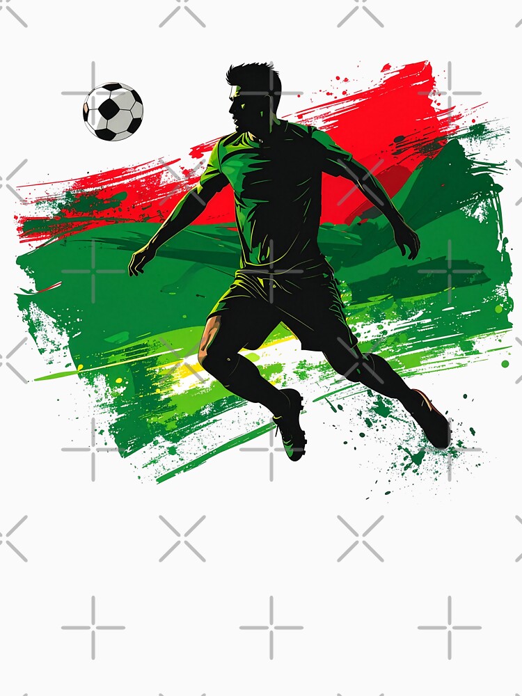Portugal Soccer Player Art — Portuguese Football Flag Action Fan Print by icemanphotos