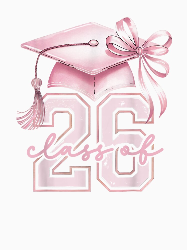 Pink Senior 2026 Coquette Bow Class of 2026 Girls Graduation by Boutkimaewab