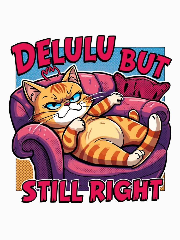 Delulu  meme stickers| Delulu Is The Solulu Sticker | Funny Meme Aesthetic | In My Delulu Era 2026 | Kpop Delusional Cat Vibes v10 by CosmicNook1