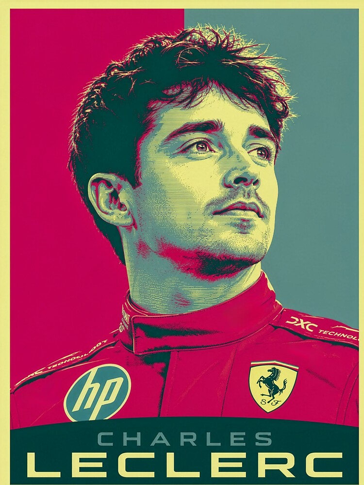 Charles Leclerc Ferrari Formula 1 Pop Art Poster by aloefx