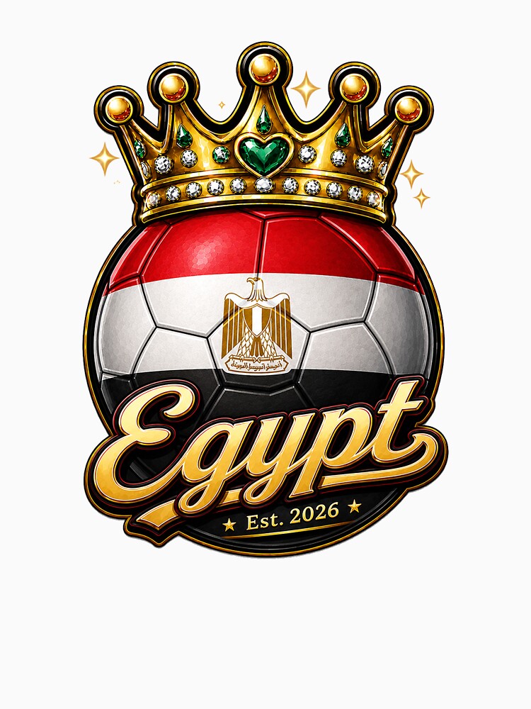 Egypt flag Crowned Soccer Ball by QuiteOrbit