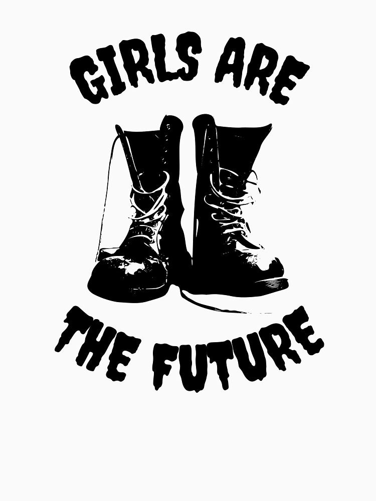 "Girls Are the Future – Dancing Skeleton Girl Power" by ruthoarabia