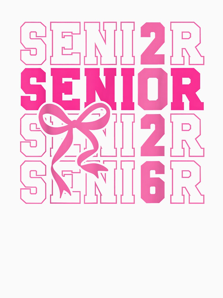 Senior 2026 Class of 2026 Coquette Pink Bow Graduation by Boutkimaewab