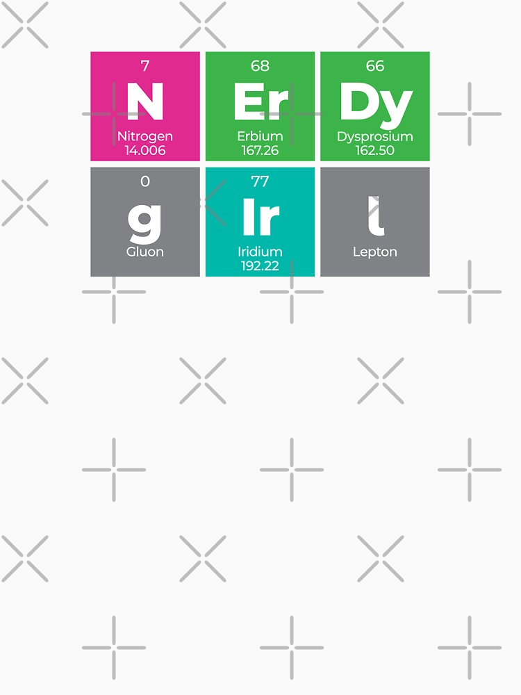 Nerdy Girl Periodic Table Design – Geeky Science Gift by Rodney's Marketplace