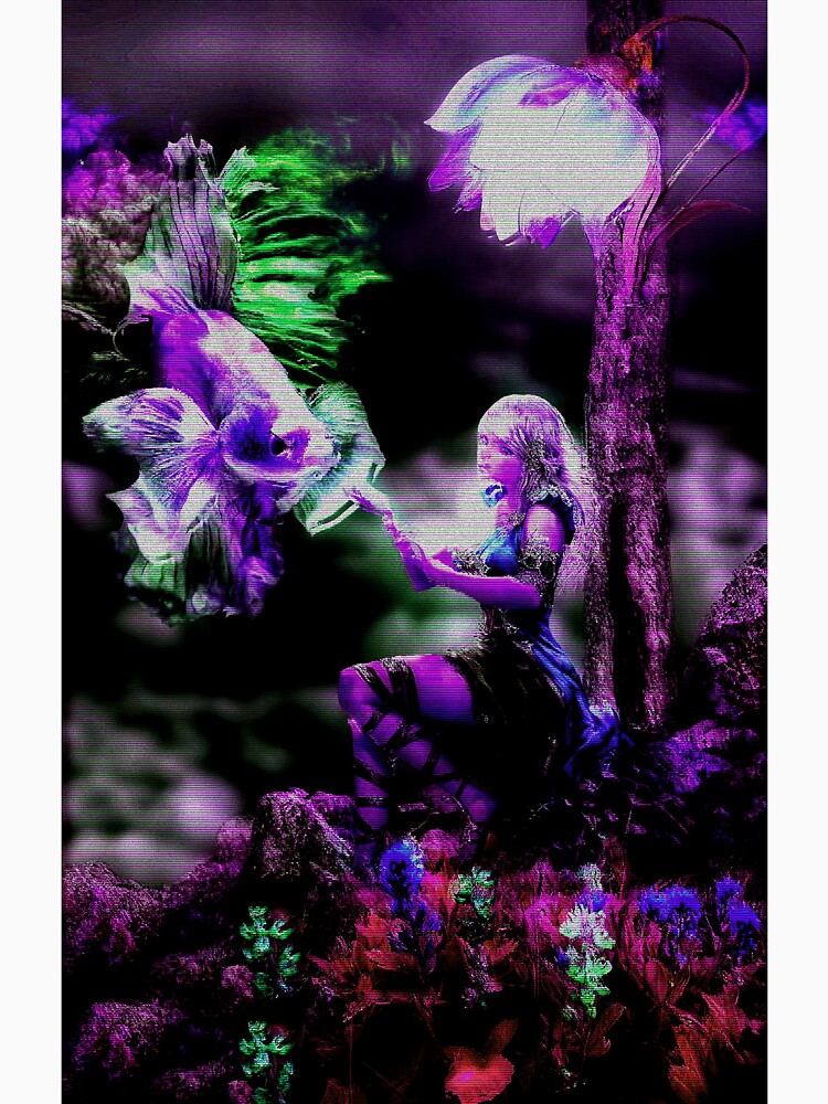 Dark Fairy Glitch Aesthetic-Purple by BioDigital-Jazz