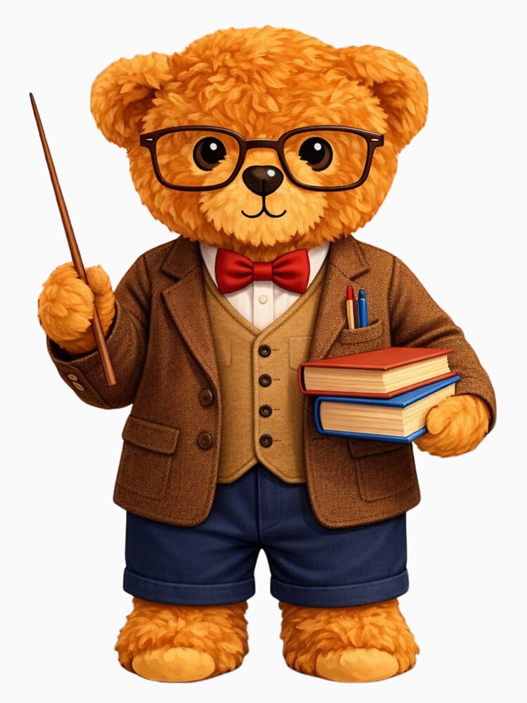 Cute Professor Teddy Bear - Teacher & Book Lover Gift ? by CuteBear87