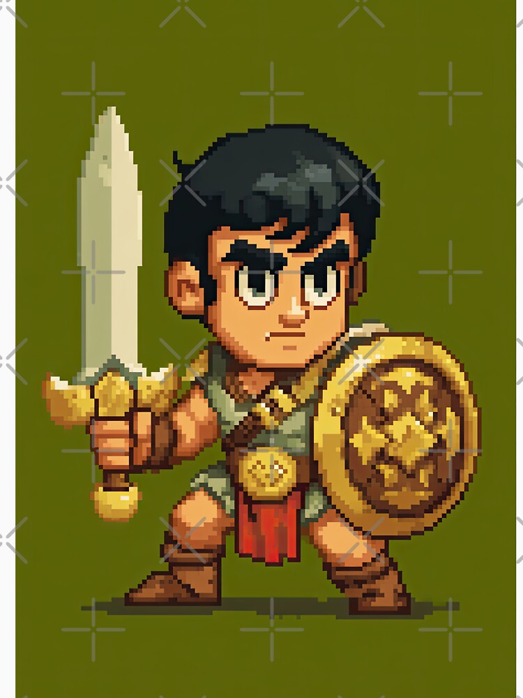 Pixel Swordmaster With Glorious Battle Aura by Piotrek0001