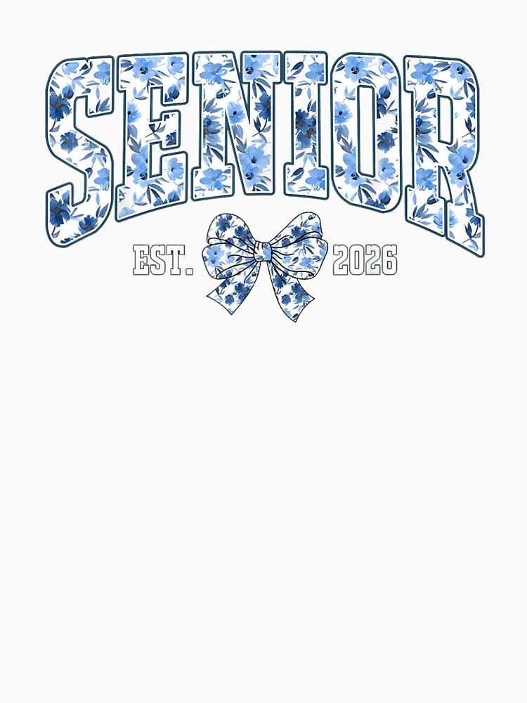 Senior Floral Senior 2026 Class of 2026 Senior Blue Bow 2026 by Boutkimaewab