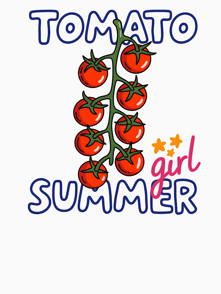Tomato Summer Girl – Cute Tomato Vine Aesthetic Design by Snifferius