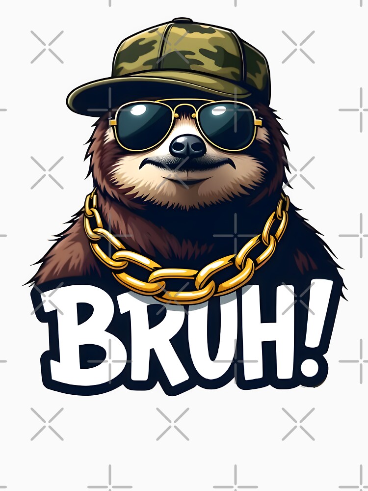 Hip Hop Sloth – Digital Art Illustration with Trendy Style by Casanova7000