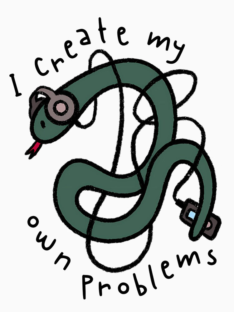 Funny Snake With Tangled Headphones Art by ipjbrhrzfqo79