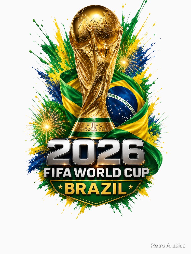 Brazil 2026 Football Fan Artwork by Retro Arabica