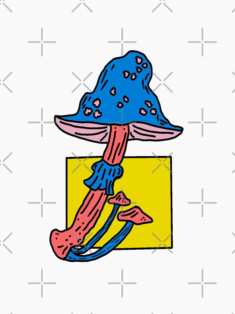 Blue and Pink Mushroom Trio by ScaredCryptid