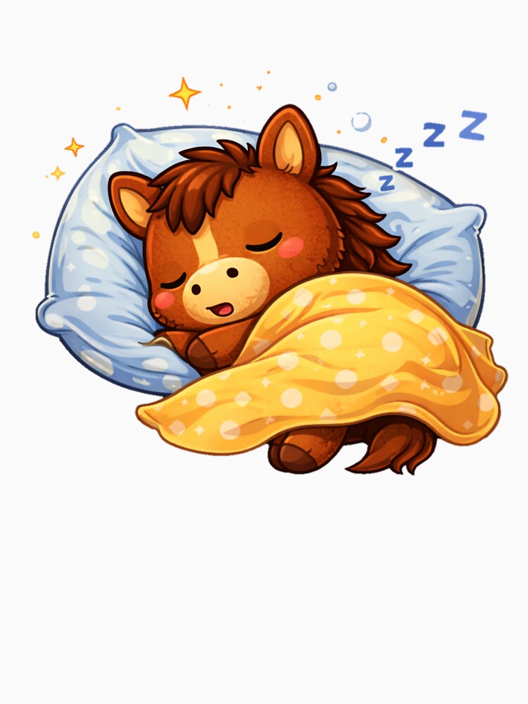 Cozy Tet Horse Nap – Cute Sleeping Zodiac by PunchDrop