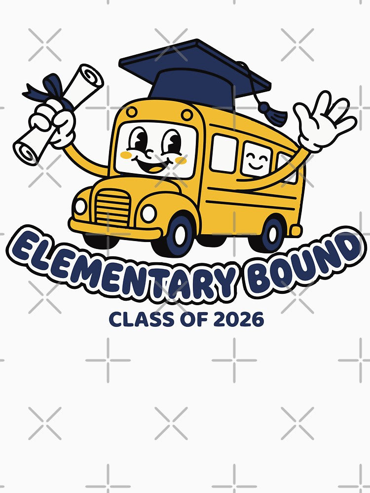 Kindergarten Graduation School Bus - Retro Mascot Grad Art by Mdozet