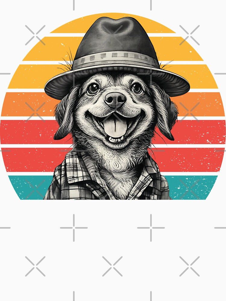 Fashionable dog in a hat. Retro, vintage by MagelliShop