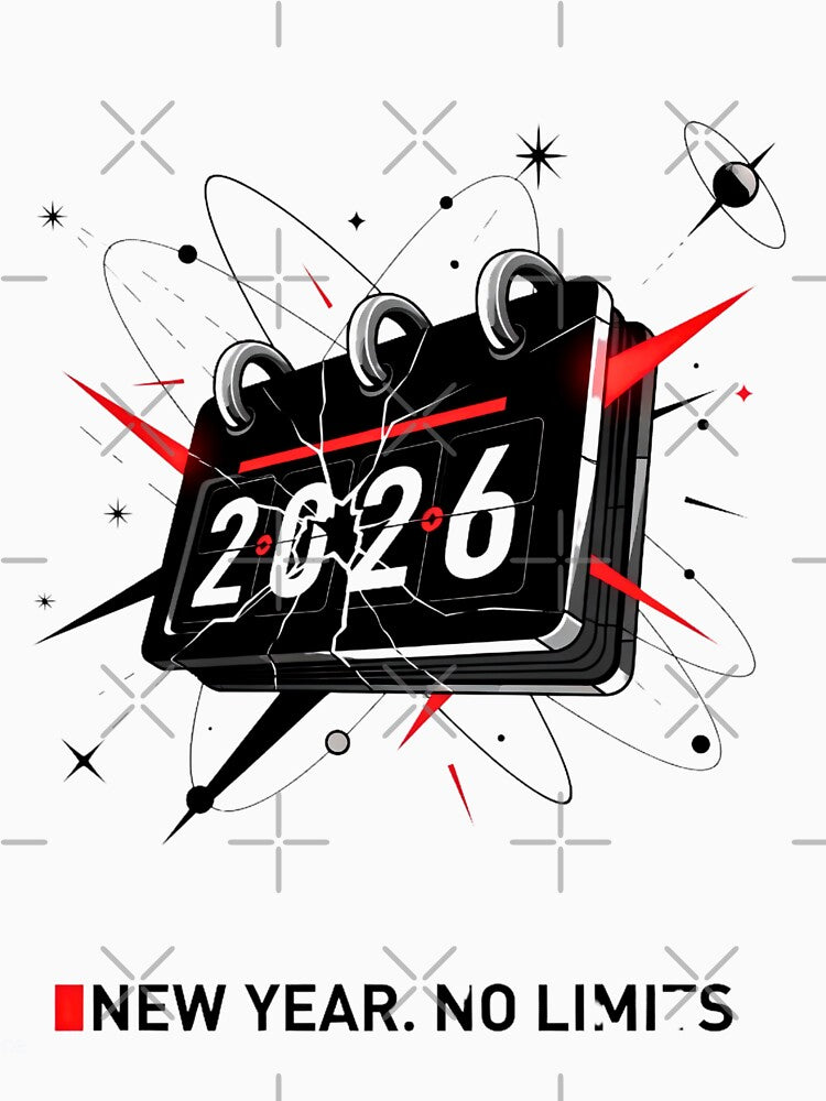 Dynamic 2026 New Year Countdown - Cracked Calendar Sci-Fi Design by lojadpop
