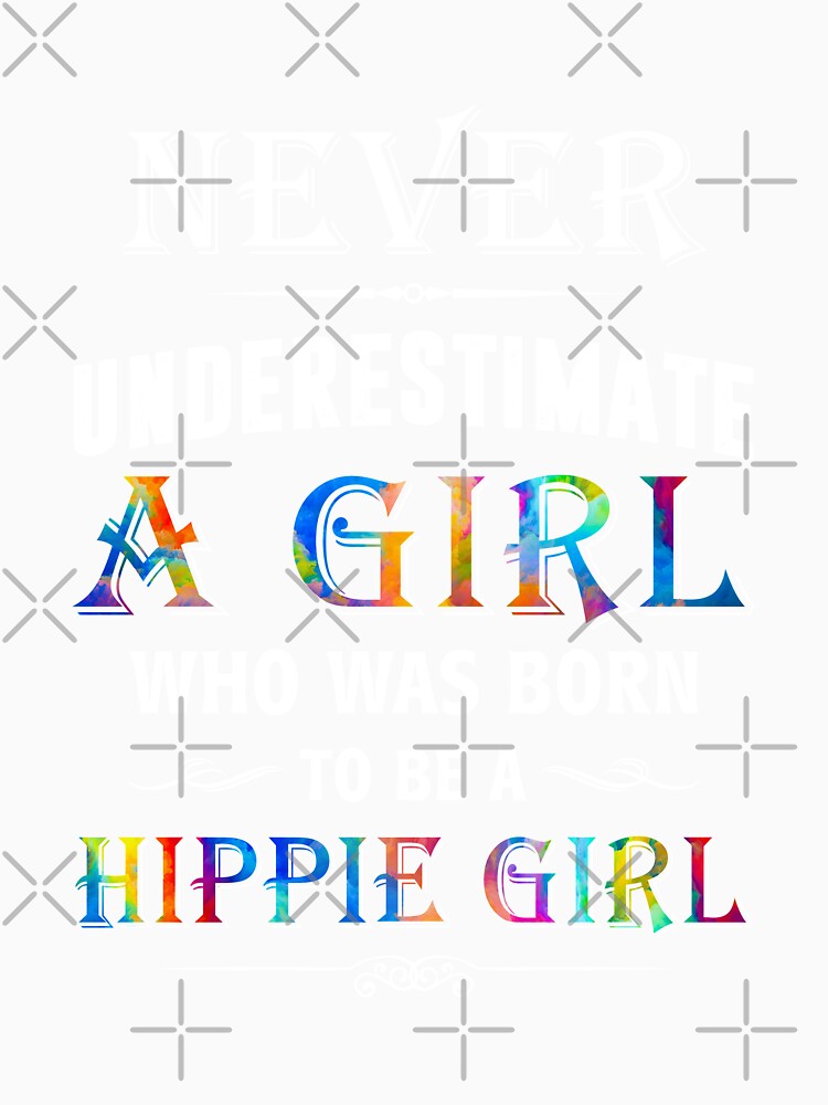 Awesome Never Underestimate Hippie Girl Peace Love Mothers Day by tuanitus