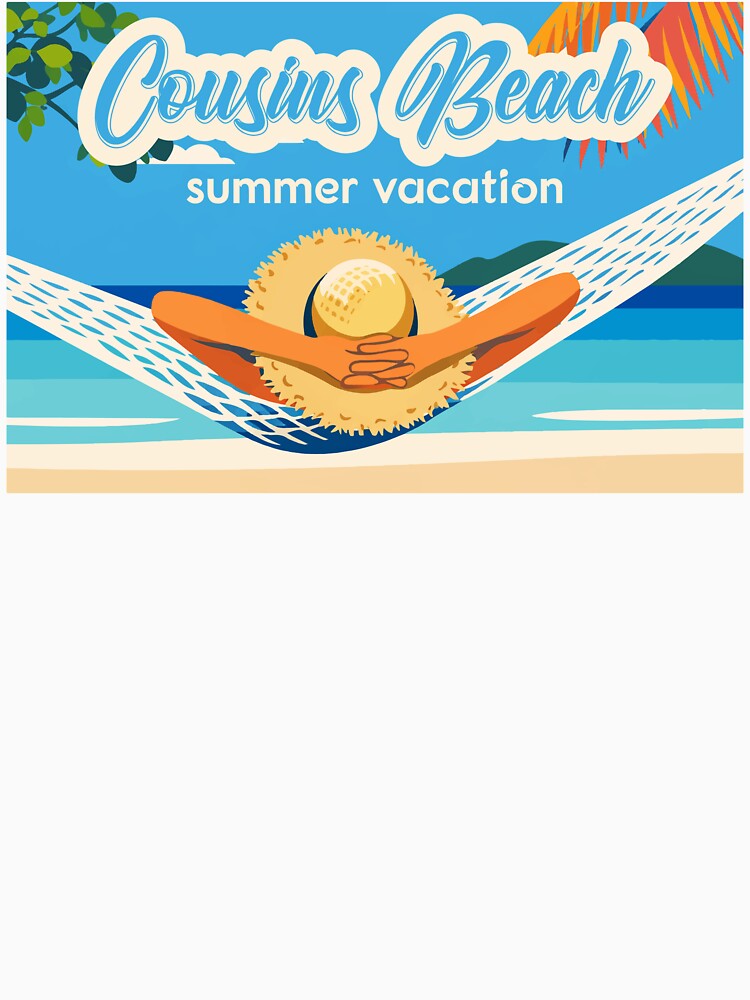 Cousins Beach Summer Vacation Relaxing Hammock Trip Art by PixelWaveBD