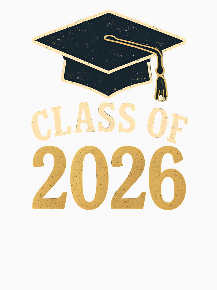 "Class of 2026" Distressed Graduation Cap Design by DarylWelsh2024