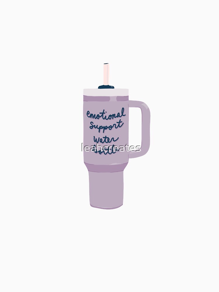 emotional support water bottle - purple tumbler by leahcreates