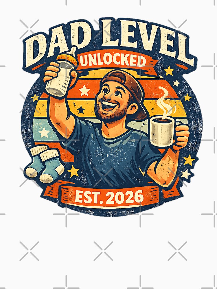 Dad Level Unlocked Est 2026 New Dad Shirt by Concrete Coffee Studio