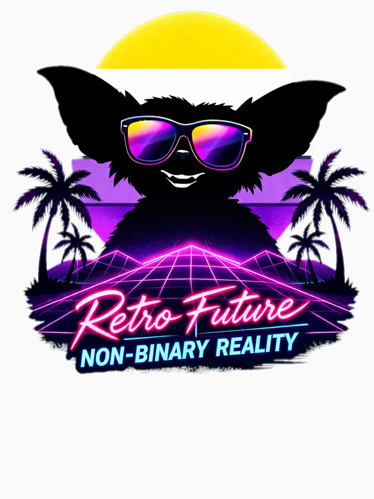 Retro Future Non-Binary Reality: 80s Synthwave Pride by rainbowgremlin