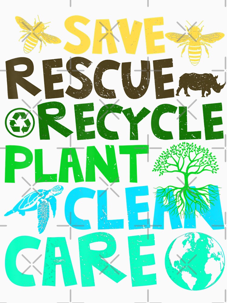 Save Bees Rescue Animals Recycle Plastict Earth Day by icecoconut