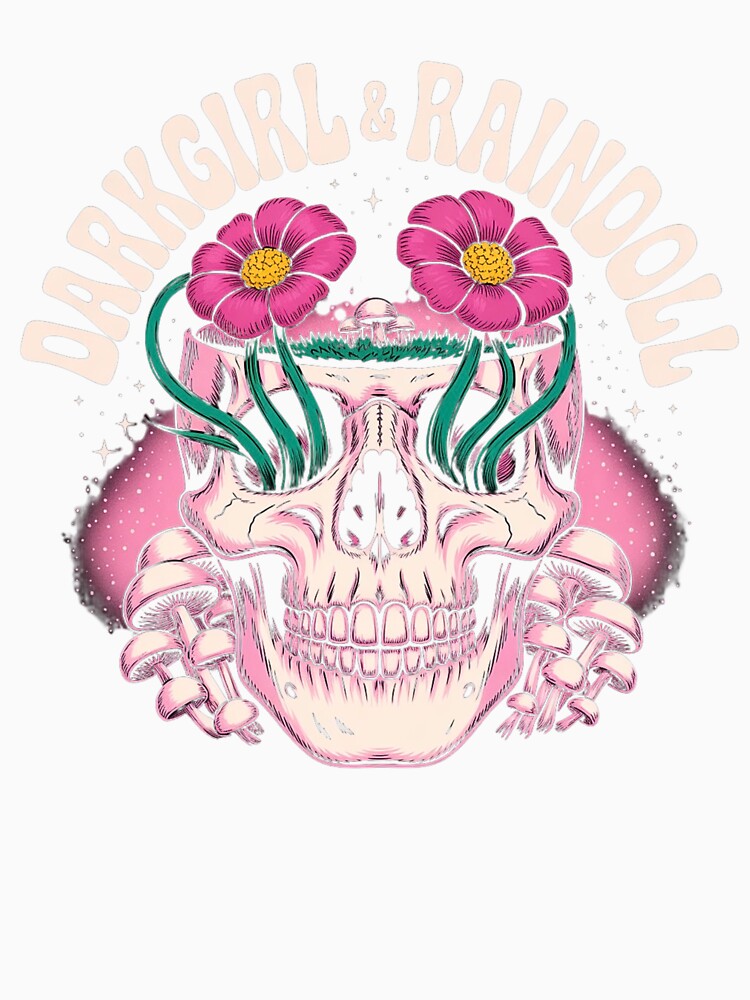 Dark Girl & Raindoll – Grunge Floral Skull Design by FloraMyst