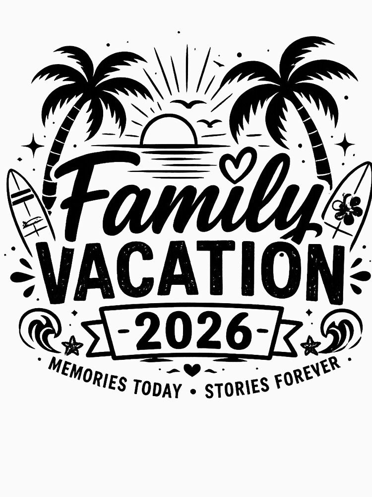 Family Vacation 2026 Shirt – Trendy Summer Beach Trip Matching Outfit Palm Tree Sunset Graphic by afr-saad