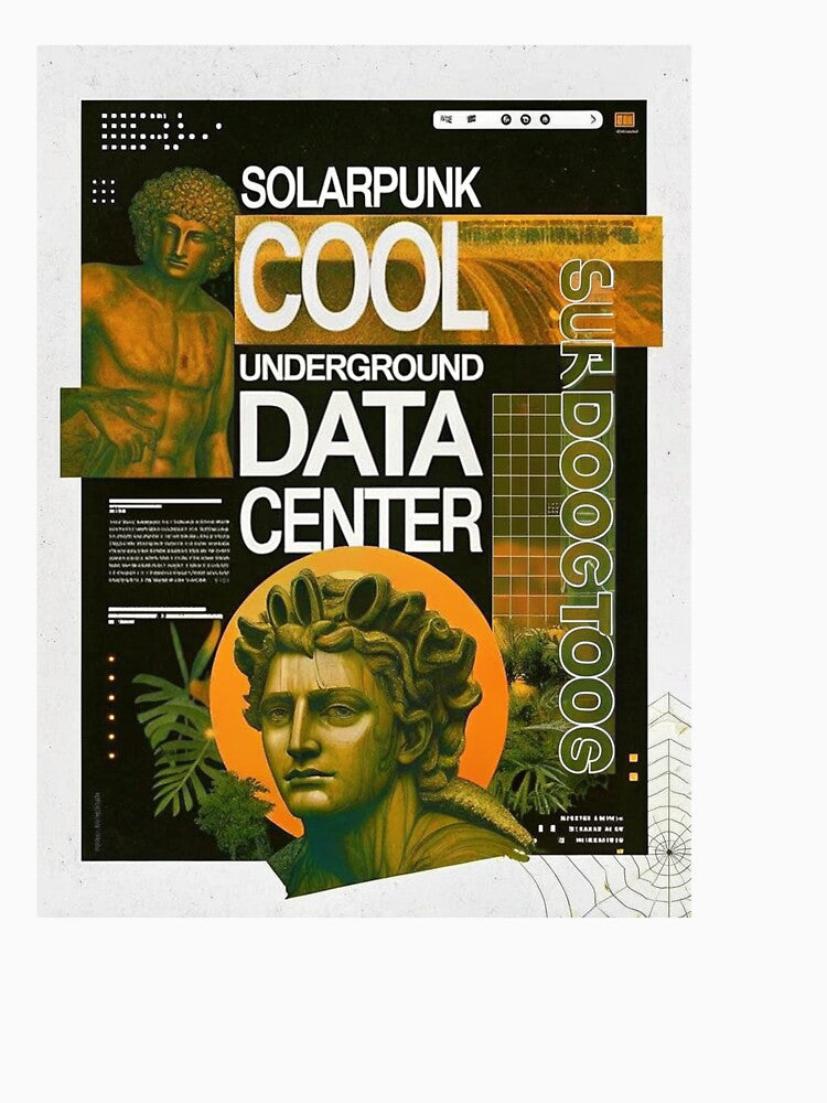 Solarpunk: Cool Underground Data Center by Raw-Ink