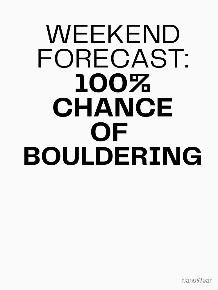 Weekend forecast : 100% chance of bouldering by NanuWear