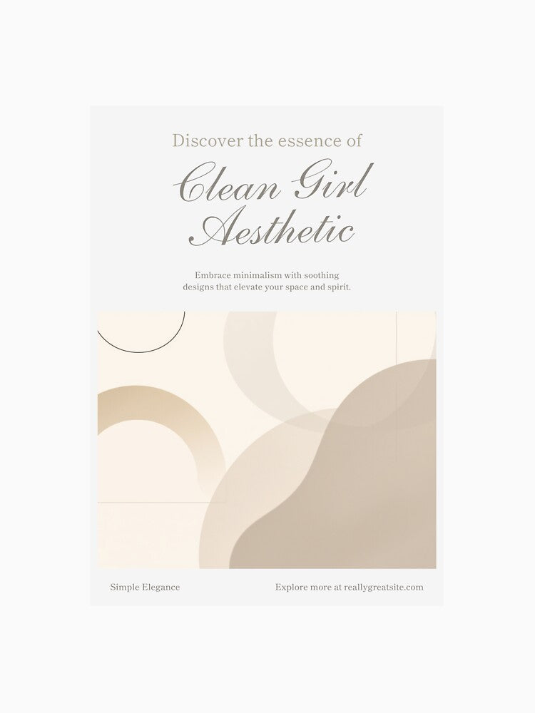 Minimalist Clean Girl Aesthetic Neutral Art Print by simpledesignlab