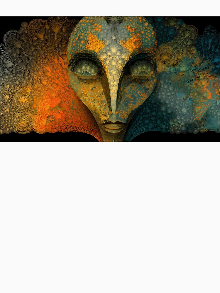 Cosmic Connection: Colorful Surreal Alien Portrait by AM-Fine-Designs
