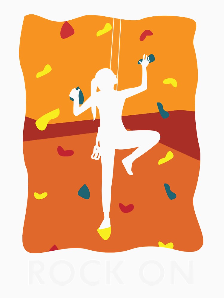 Rock On Girl Climbing Climber Bouldering by KendySancho