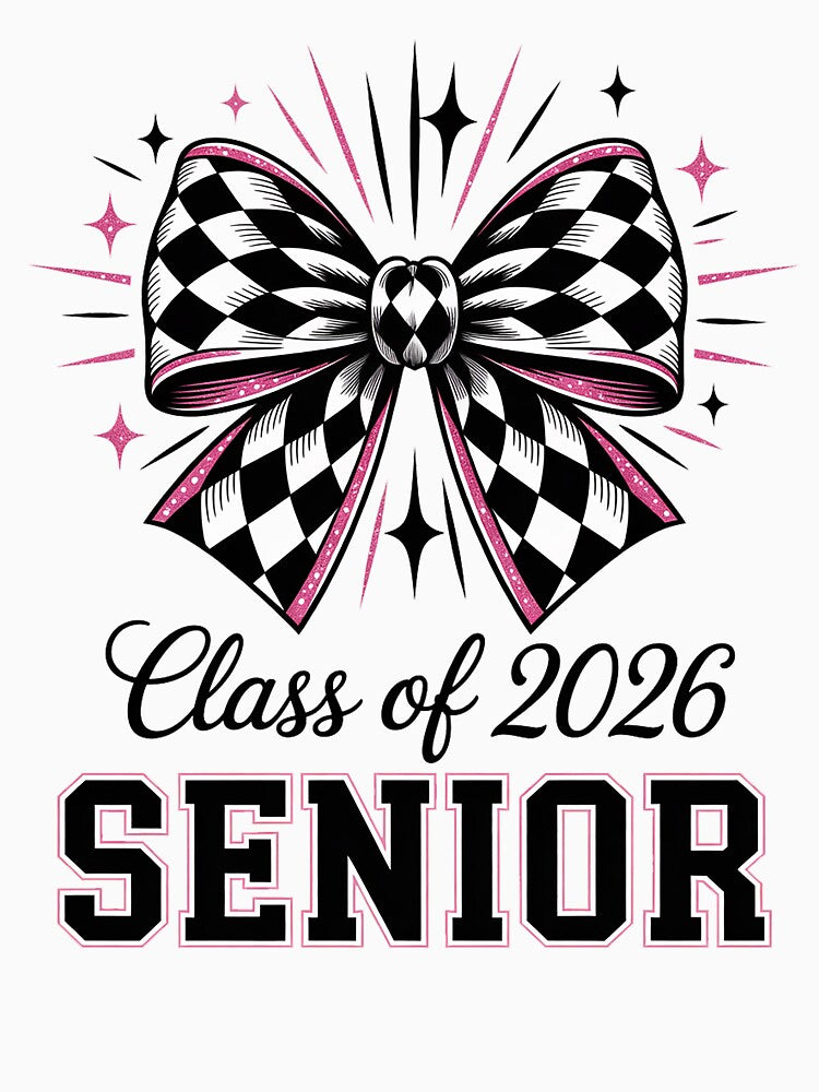 Class of 2026 Senior 2026 Pink Coquette Bow Graduation 2026 by Moxizz